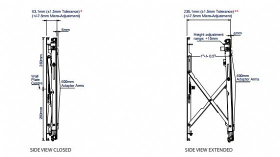 ���� Video Wall �� ������ B-TECH BT8312 �� ������ Push to Pop-Out