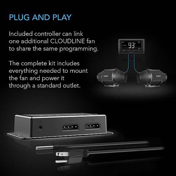 ���� 4" ��� AC Infinity CLOUDLINE T4